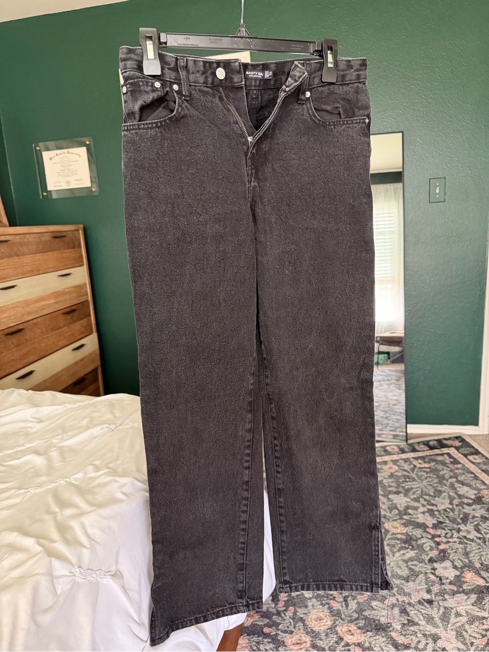 Nasty Gal Black Straight Leg Jeans